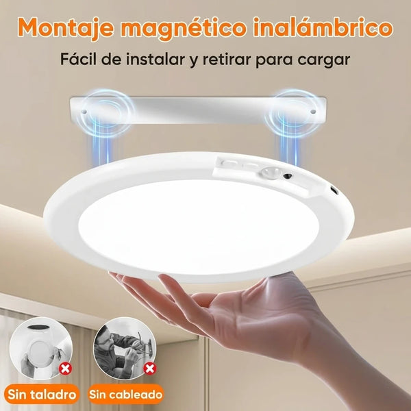 Lámpara De Techo Magnética Con Sensor De Movimiento y Control Remoto Sin Cableado