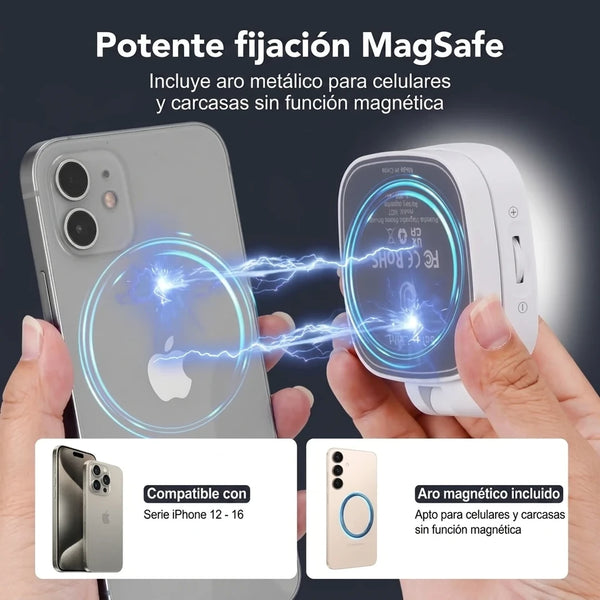 Luz Selfie Magnética Con Espejo HD y 3 Modos de Color Para Fotos y Videollamadas