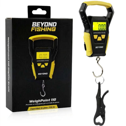 Kit X2 Báscula Digital 2 En 1 Portátil de Pesca 50kg Con Cinta Métrica Integrada