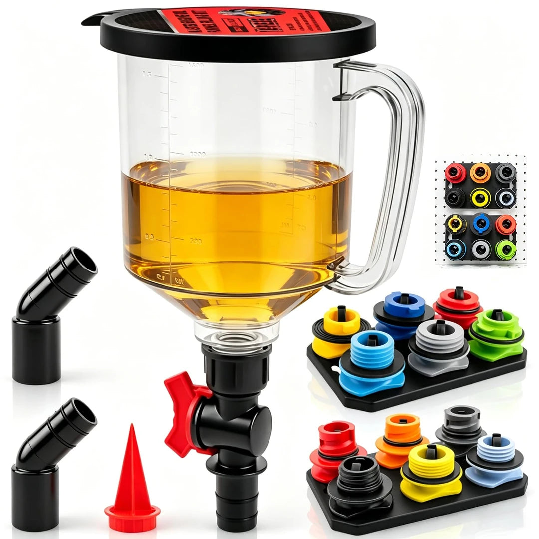 Kit 18 Piezas Embudo Para Aceite De Motor Con 12 Adaptadores Universales