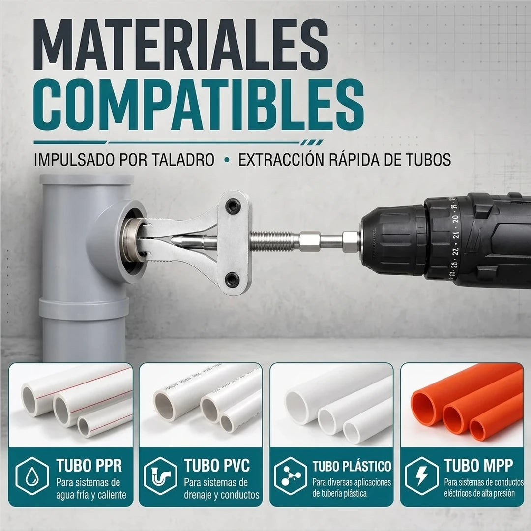 Pack x3 Herramienta Extractora Tuberías Enroscadas Rotas