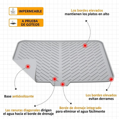 Pague 1, Lleve 2 🎁 Tapete Escurridor De Silicona Para Secado De Platos