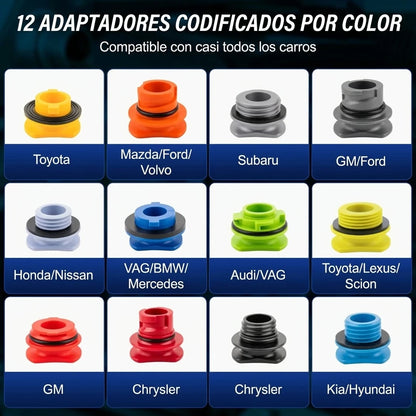 Kit 18 Piezas Embudo Para Aceite De Motor Con 12 Adaptadores Universales