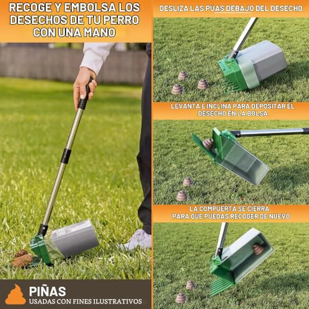 Recogedor Para Excrementos De Mascotas Con Mango Largo