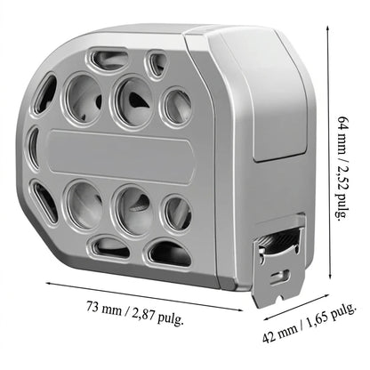 Pack X2 Cinta Métrica Cuerpo De Acero Inoxidable De Fijación Magnética 5 Mts