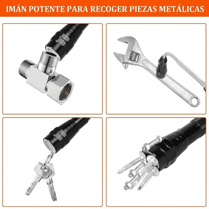 Pack x2 Linterna Magnética Telescópica Flexible Para Recoger Objetos