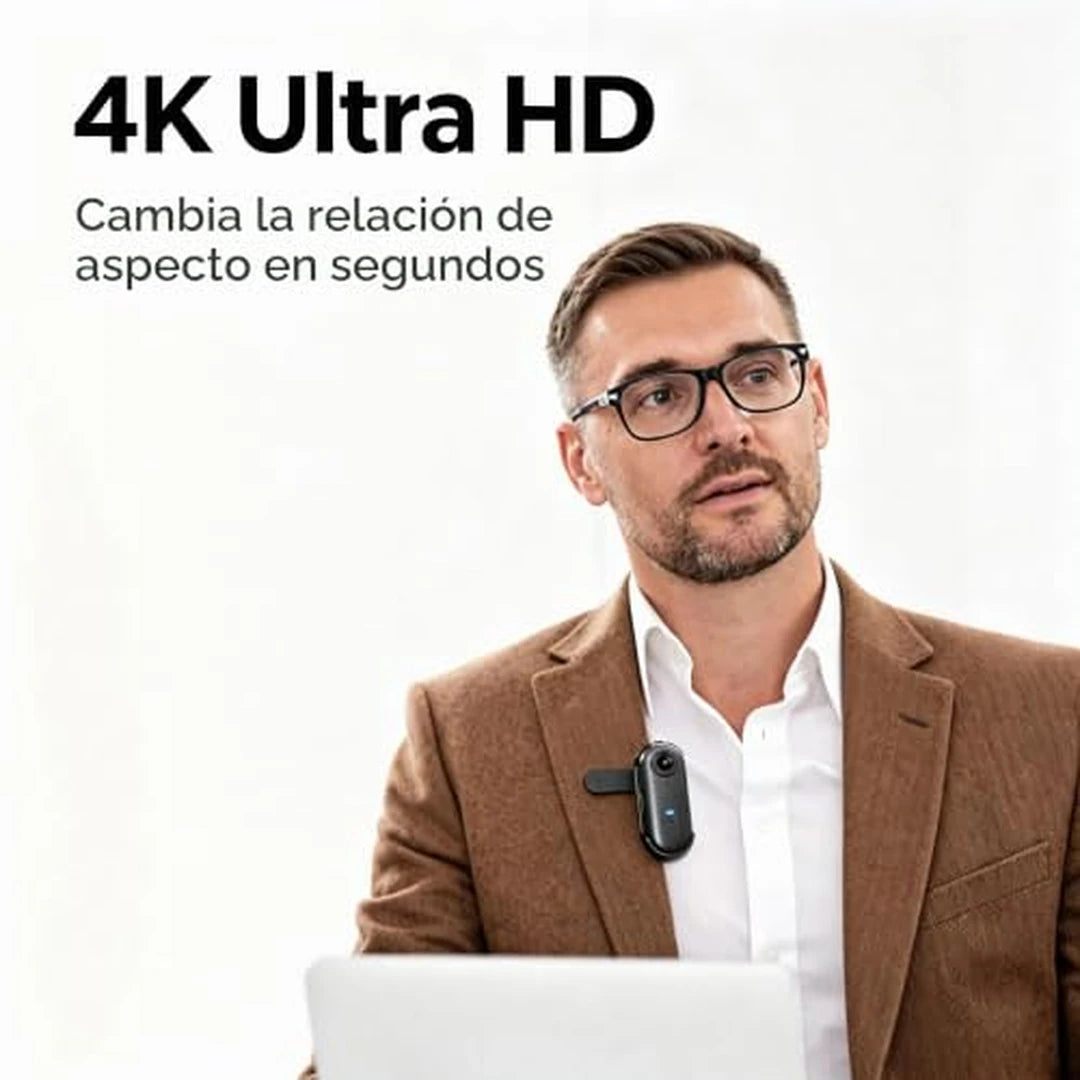Mini Cámara Corporal PRO Deportiva 4K Estuche Sumergible