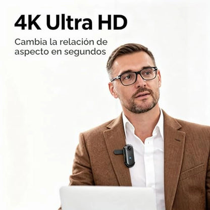 Mini Cámara Corporal PRO Deportiva 4K Estuche Sumergible