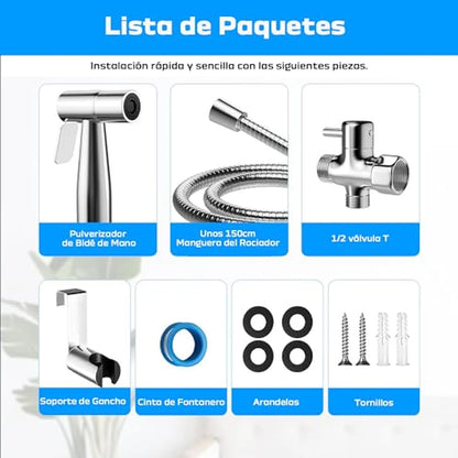 Kit Rociador Manual De Bidé Para Inodoro