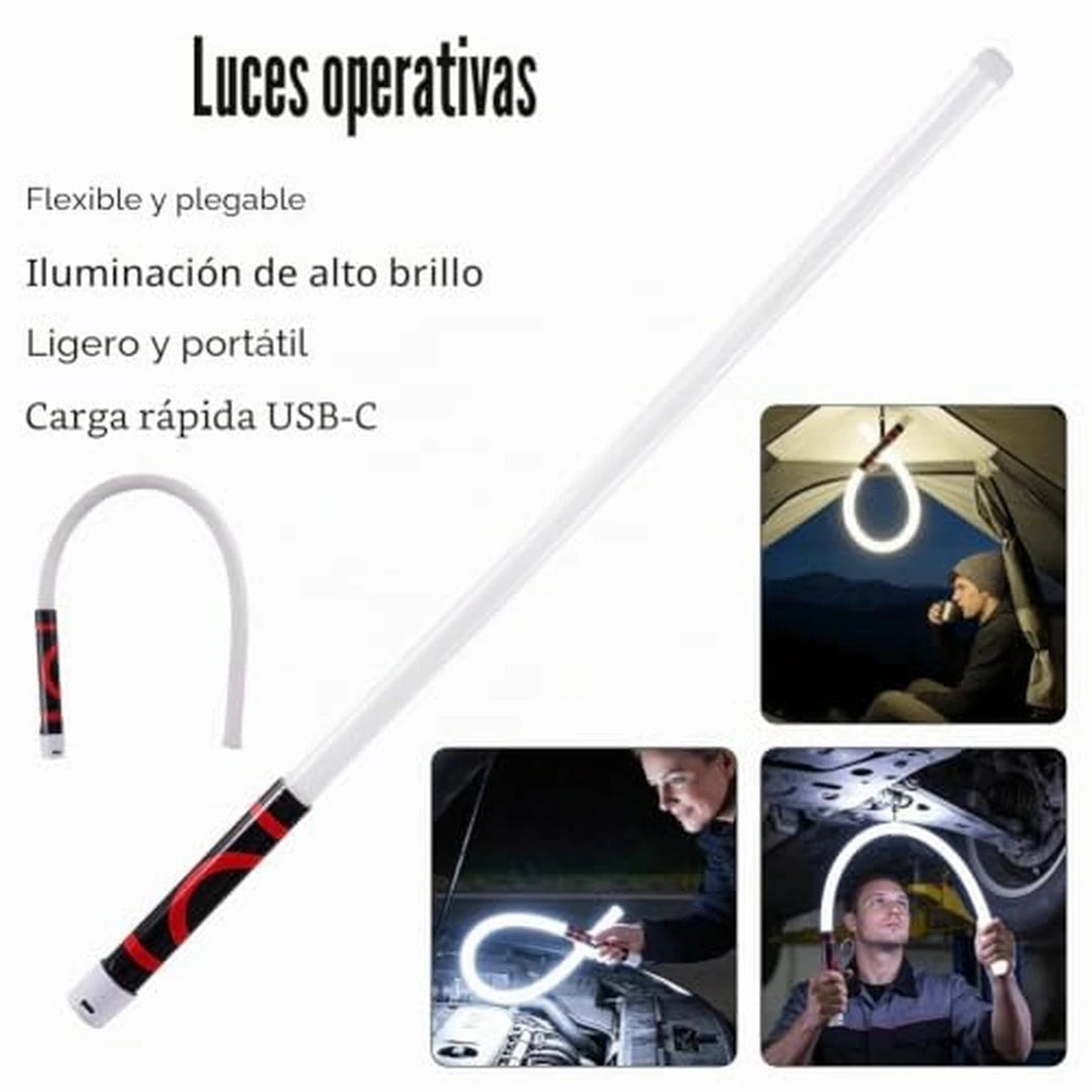 Pack x2 Lámpara De Trabajo LED Flexible Inalámbrica Recargable