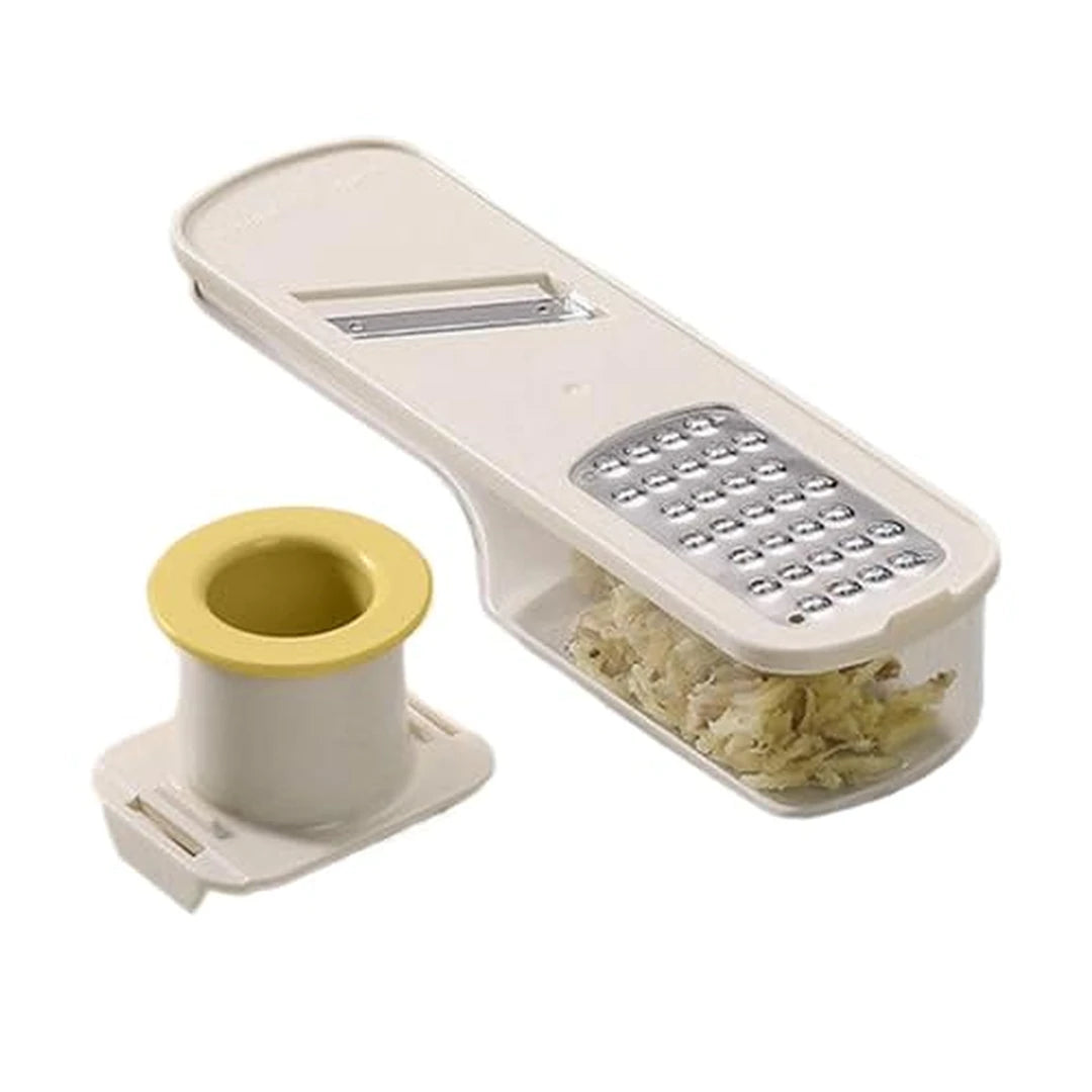 Pack X3 Mini Cortador 3 En 1 Rallador De Verduras Con Recipiente