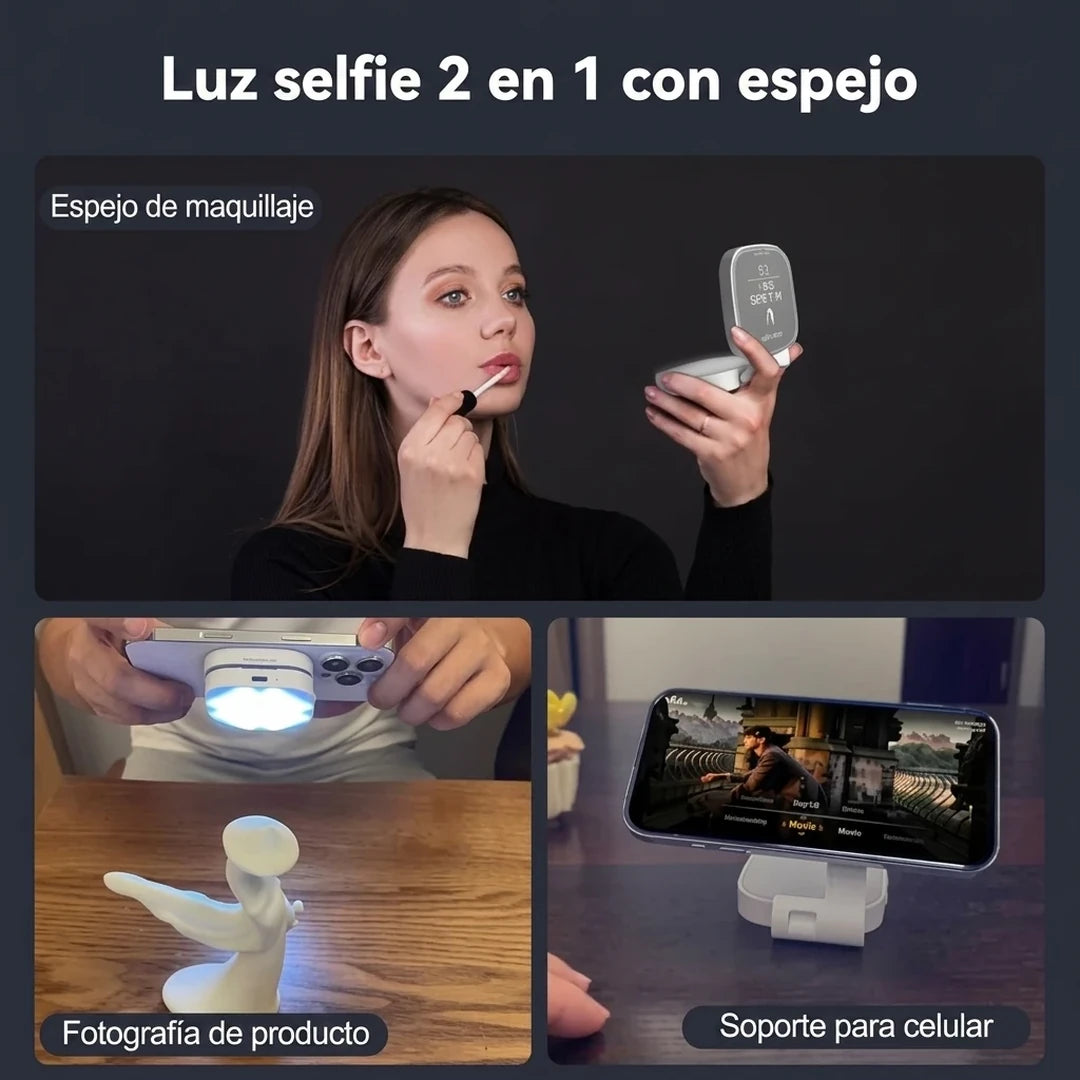 Pack x2 Luz LED Selfie Magnética Plegable Compatible MagSafe