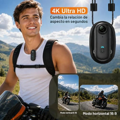 Mini Cámara Corporal PRO Deportiva 4K Estuche Sumergible