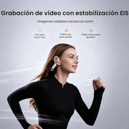 Audífonos Con Cámara Estabilizada Inalámbricos Con Traducción IA IP67