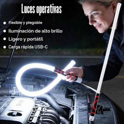 Pack x2 Lámpara De Trabajo LED Flexible Inalámbrica Recargable