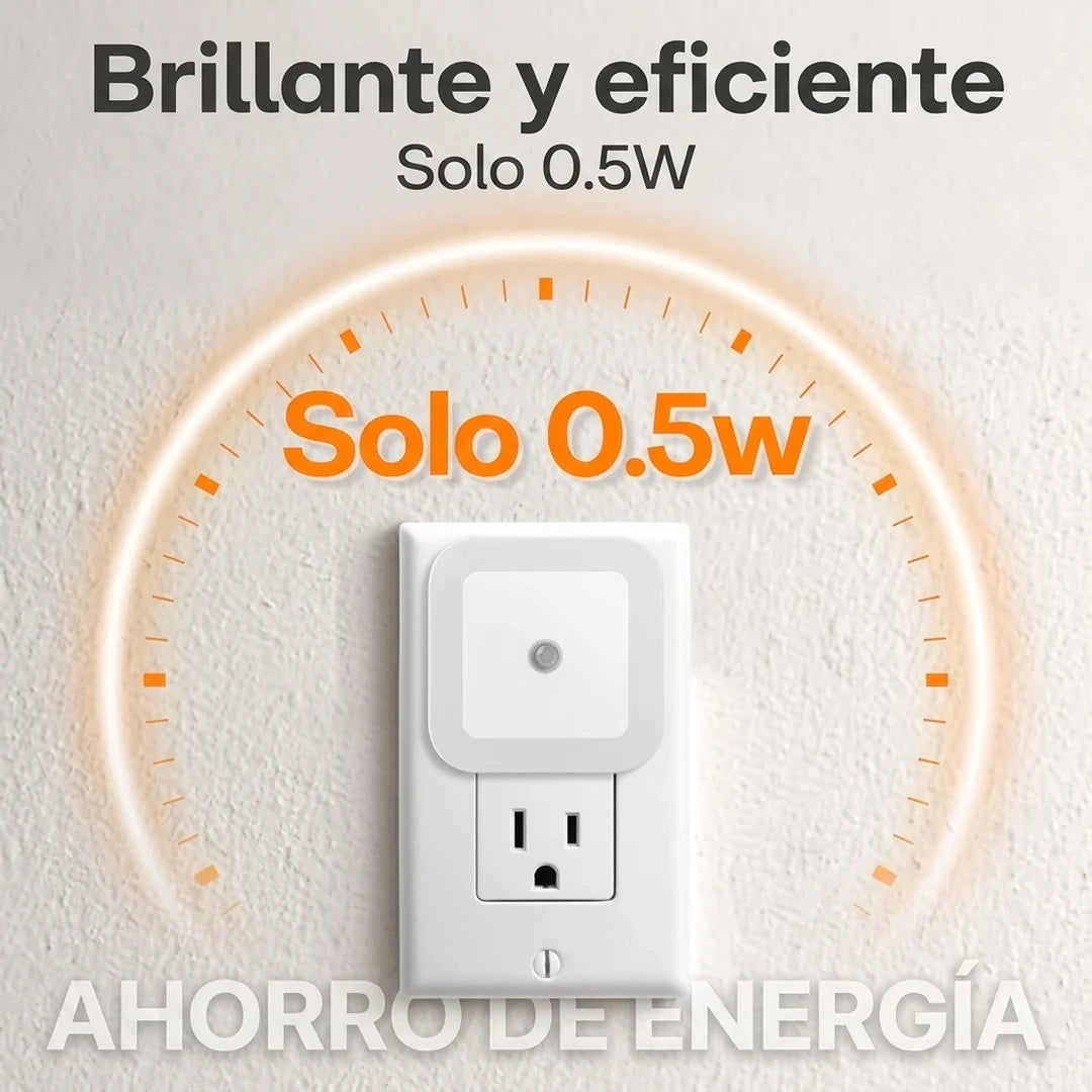Pack x6 Luz LED Nocturna Enchufable Con Sensor Inteligente