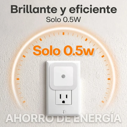 Pack x6 Luz LED Nocturna Enchufable Con Sensor Inteligente