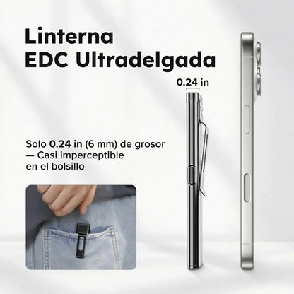 Pack X3 Linterna De Bolsillo Recargable Base Magnética Cuerpo Delgado