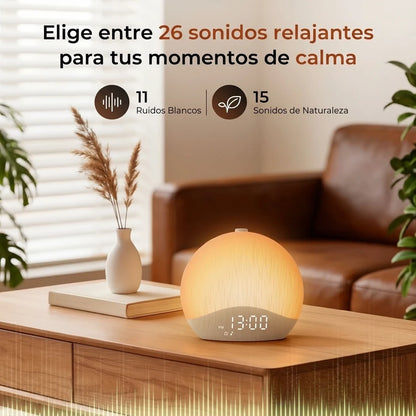 Reloj Despertador Simulación Amanecer Altavoz Bluetooth Sonido Ambiental