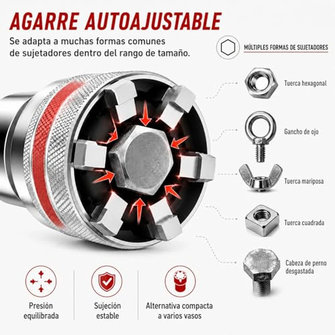 Pague 1, Lleve 2 🎁 Kit Copa De Agarre Universal Ajustable Con Adaptador ⅜