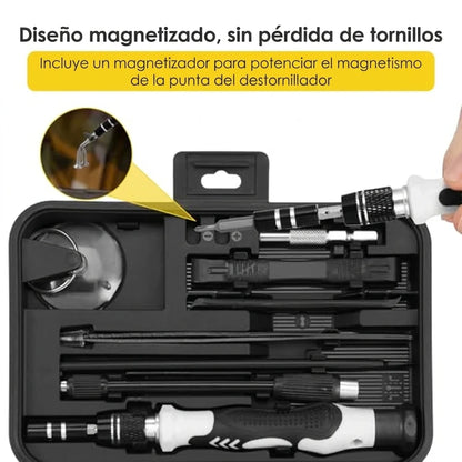 Kit 132 En 1 Destornilladores De Precisión Magnéticos + Estuche