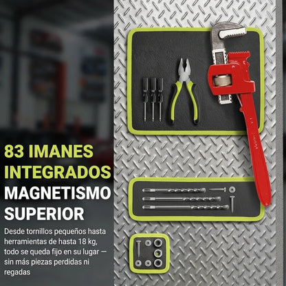 Kit x3 Alfombrillas Magnéticas Flexibles Sujetadoras De Herramientas