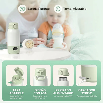 Calentador De Biberones Portátil Inalámbrico Con Control de Temperatura