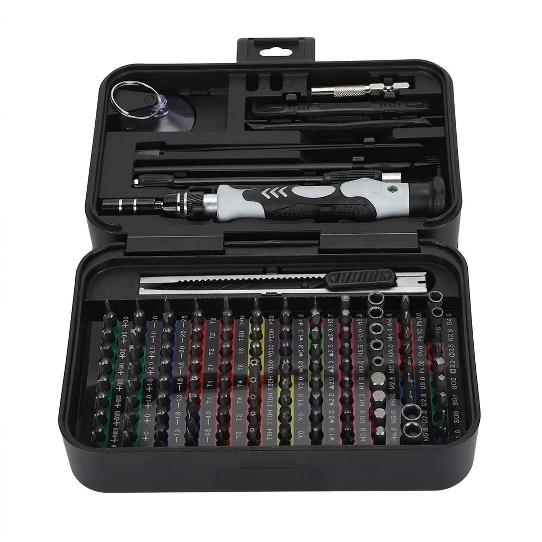 Kit 132 En 1 Destornilladores De Precisión Magnéticos + Estuche