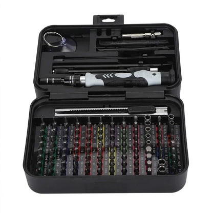 Kit 132 En 1 Destornilladores De Precisión Magnéticos + Estuche