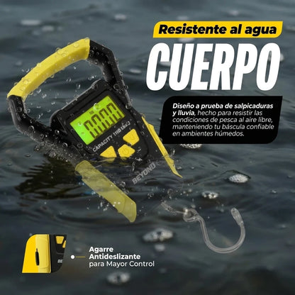 Kit X2 Báscula Digital 2 En 1 Portátil de Pesca 50kg Con Cinta Métrica Integrada