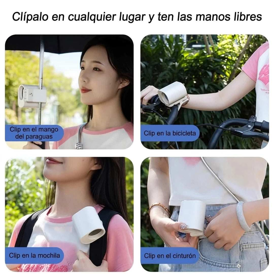 Pack X2 Ventilador Para Carro Pantalla LED Con Agarre Clip 360° Recargable