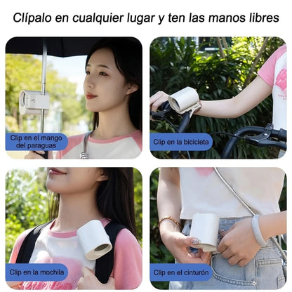 Pack X2 Ventilador Para Carro Pantalla LED Con Agarre Clip 360° Recargable