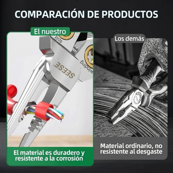 SEESE Pelacables Eléctrico 8 en 1 con Probador de Voltaje