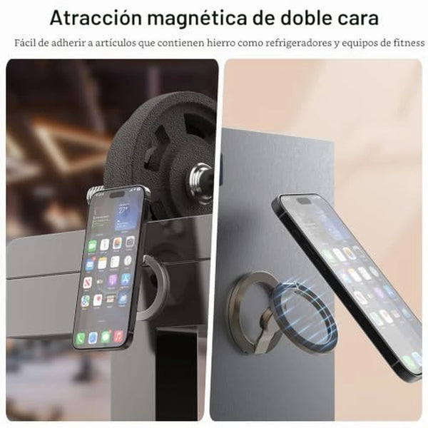 Soporte Magnético 2 en 1 ACCREW Con Fidget Spinner, Imán Doble y Rotación 360° Para MagSafe / Superficies Metálicas