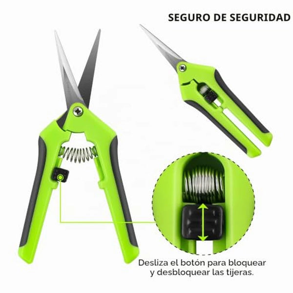 Tijeras de Podar de Precisión Con Resorte Automático Para Plantas / Bonsái y Jardín